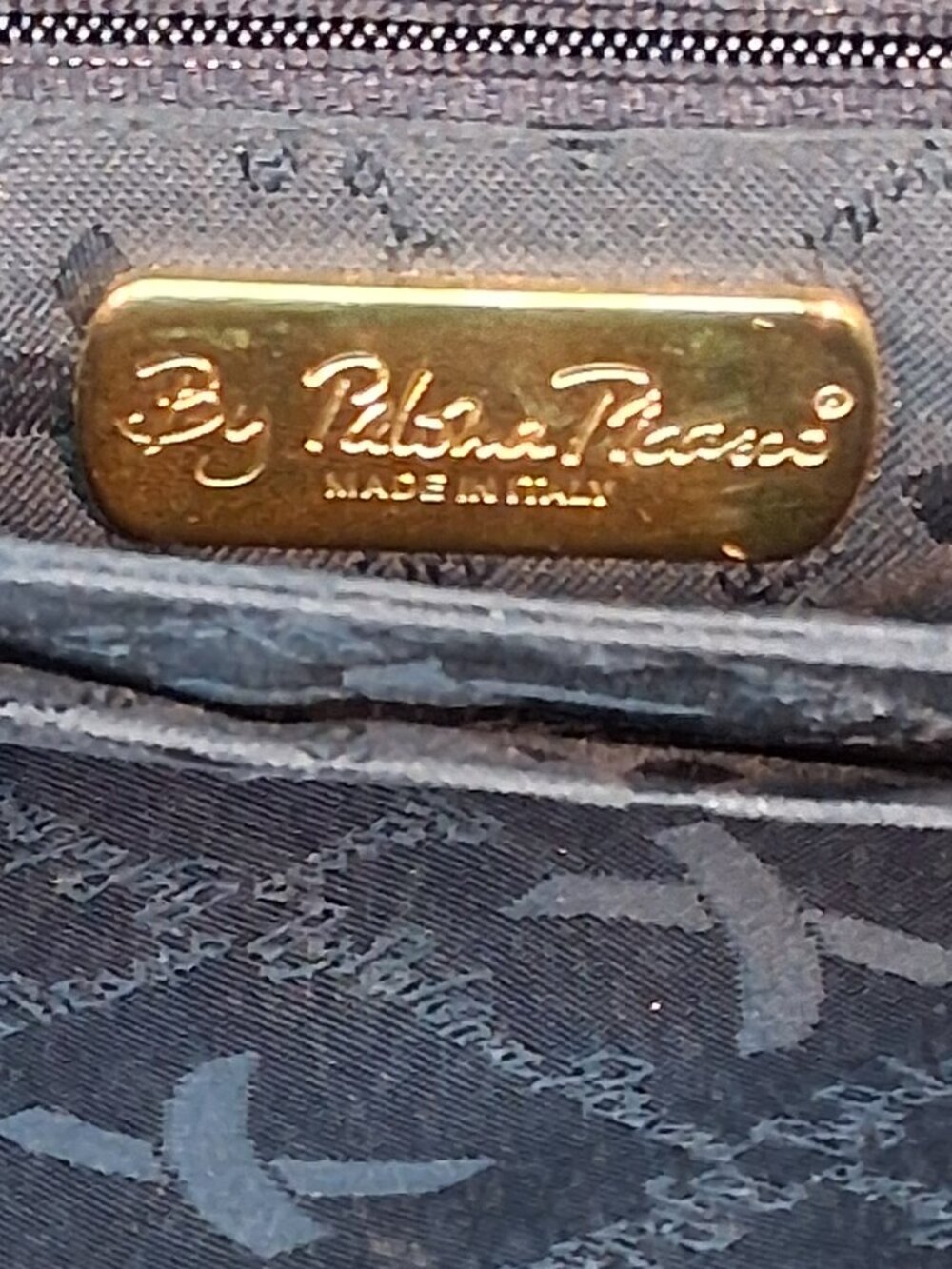 VTG Paloma Picasso Black Italian Leather Triple Gold X Convertible Shoulder Bag - Picture 9 of 14